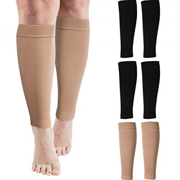 3 Pairs 20 Inches XXL Wide Plus Size Calf Compression Socks for C...