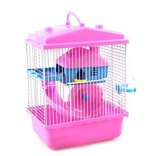 Folding Guinea Pig Cage, Two-Tier Hamster Cage with Accessories, ...