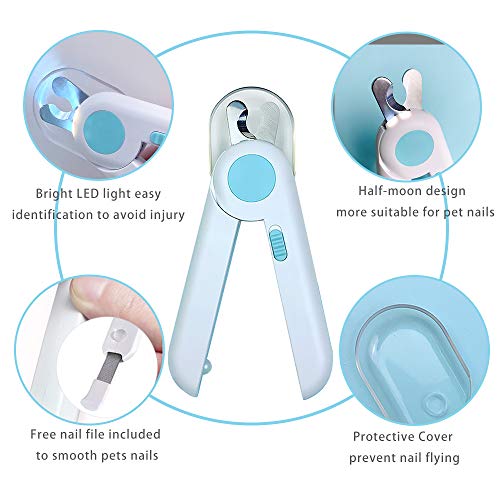 SYOSIN Dog Cat Nail Clippers and Trimmer,Pet Nail Clippers with L...