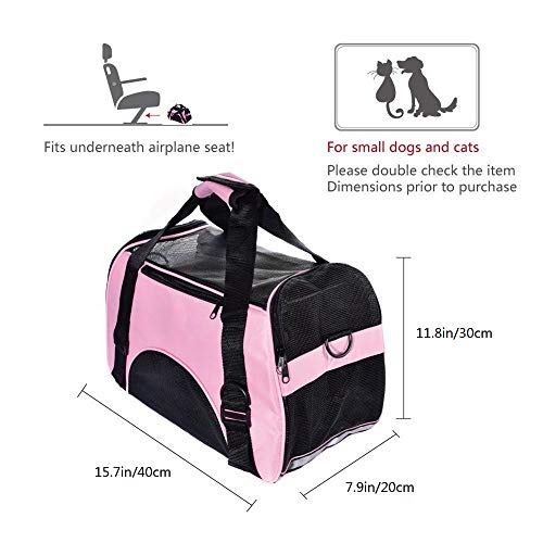 TAHNSTY Pet Carrier Bag, Cat Travel Portable Bag Home, Airline Ap...