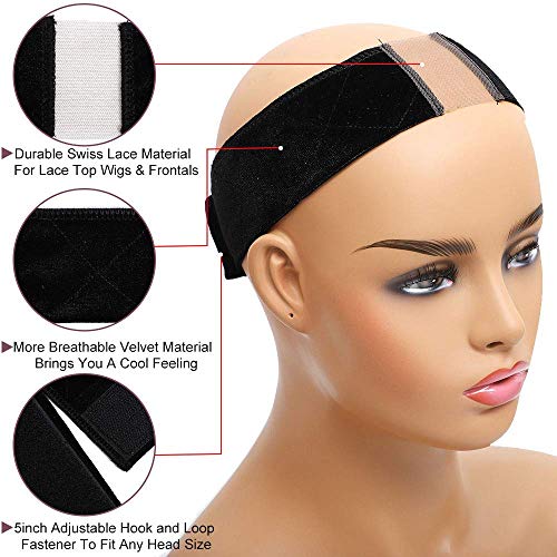 talever Non Slip Lace Wig Grip Band Flexible Velvet Wig Comfort H...
