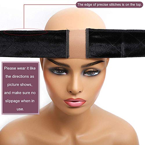 talever Non Slip Lace Wig Grip Band Flexible Velvet Wig Comfort H...