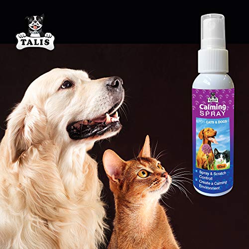 Talis Pet Calming Spray 60ml Pheromone Bottle for Cats & Dogs Red...
