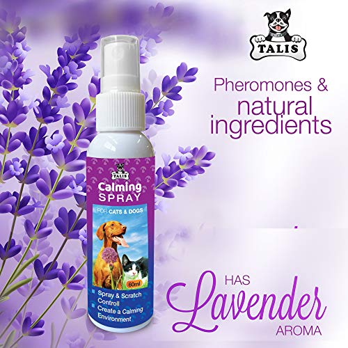 Talis Pet Calming Spray 60ml Pheromone Bottle for Cats & Dogs Red...
