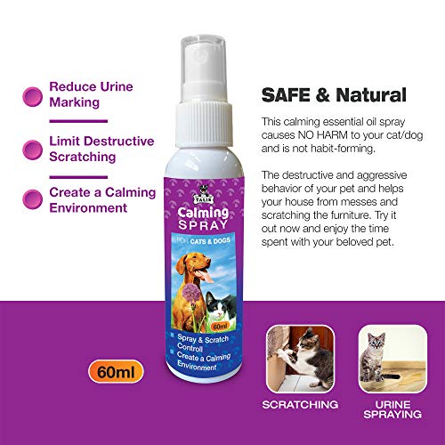 Talis Pet Calming Spray 60ml Pheromone Bottle for Cats & Dogs Red...