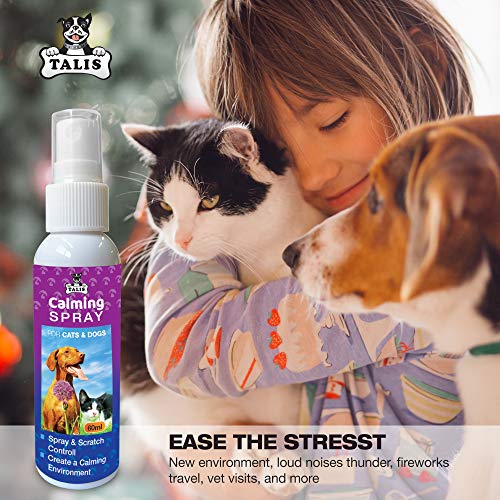 Talis Pet Calming Spray 60ml Pheromone Bottle for Cats & Dogs Red...