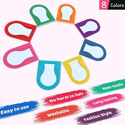 TALLSOCNE Hair Chalk for Kids – 8-Color Non-Sticky Washable Hair ...