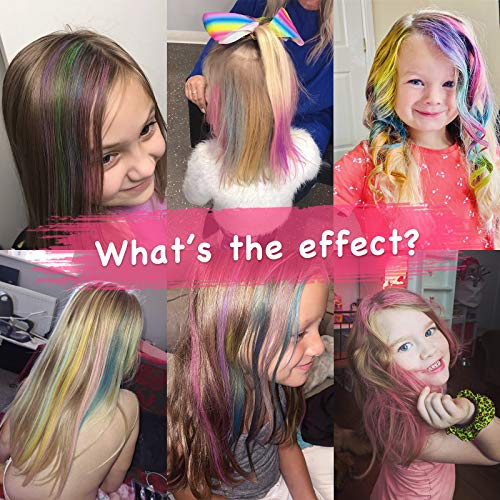 TALLSOCNE Hair Chalk for Kids – 8-Color Non-Sticky Washable Hair ...