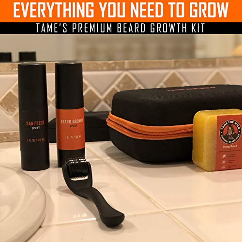 Tames Premium Beard Growth Kit - Titanium Derma Roller with Bear...