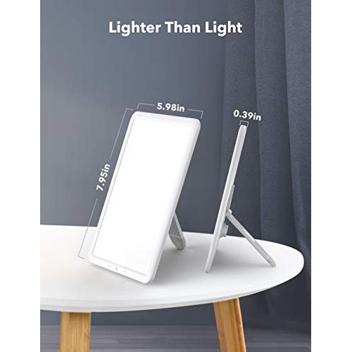 TaoTronics Light Therapy Lamp, Ultra-Thin UV-Free 10000 Lux Thera...