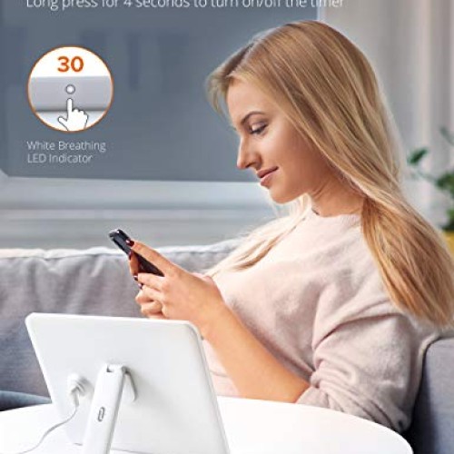 TaoTronics Light Therapy Lamp, Ultra-Thin UV-Free 10000 Lux Thera...