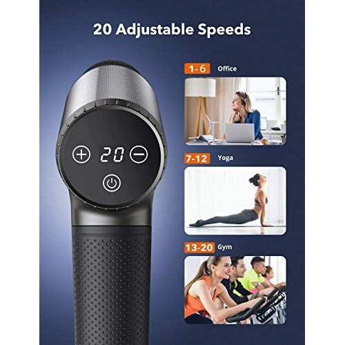 TaoTronics Massage Gun, Deep Tissue Handheld Percussion Massager ...