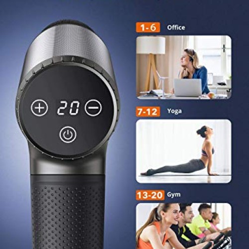 TaoTronics Massage Gun, Deep Tissue Handheld Percussion Massager ...