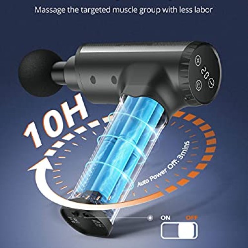 TaoTronics Massage Gun, Deep Tissue Handheld Percussion Massager ...