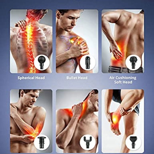 TaoTronics Massage Gun, Deep Tissue Handheld Percussion Massager ...