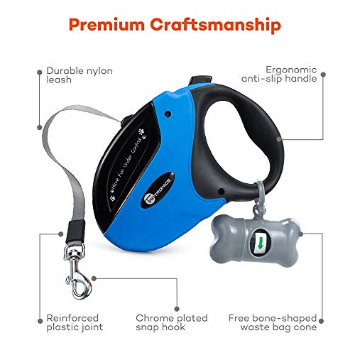 TaoTronics Retractable Dog Leash, 16 ft Dog Walking Leash for Med...