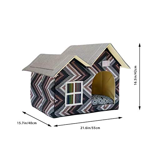 Tavot Outdoor Indoor Cat Condo - Cat House Waterproof Pet House K...