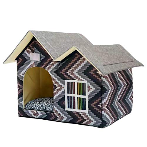Tavot Outdoor Indoor Cat Condo - Cat House Waterproof Pet House K...