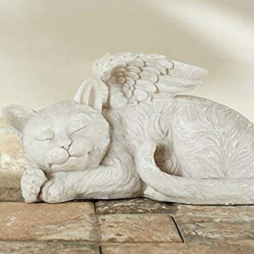 tbpersicwT ❤️Pet Statue Angel Dog Cat Vivid Waterproof Resin Memo...