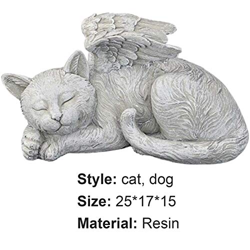 tbpersicwT ❤️Pet Statue Angel Dog Cat Vivid Waterproof Resin Memo...