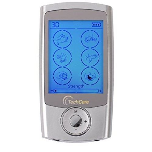 TechCare Pro TENS Unit 24 Modes Best Portable Massager Back Neck ...