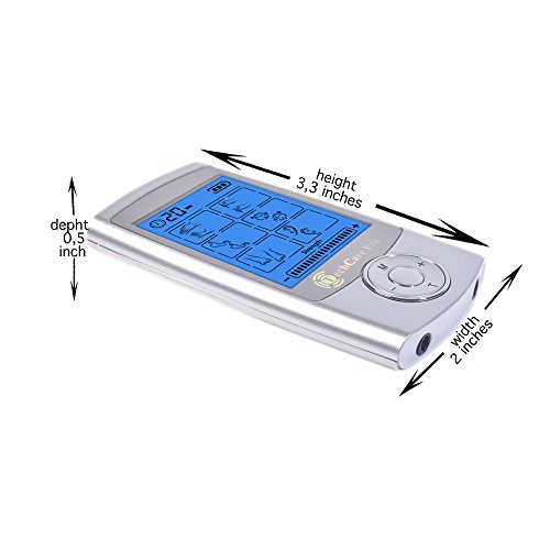 TechCare Pro TENS Unit 24 Modes Best Portable Massager Back Neck ...