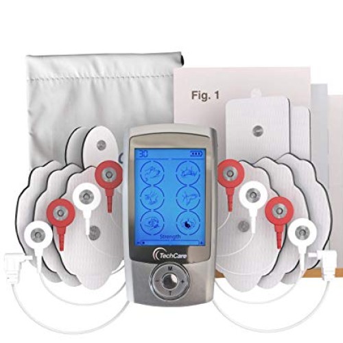 TechCare Pro TENS Unit 24 Modes Best Portable Massager Back Neck ...