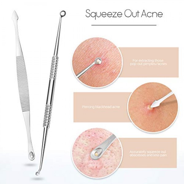 7 In 1 Pimple Blackhead Remover Extractor Tool Kit, Teenitor Prof...
