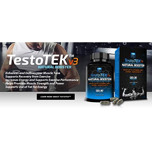 TestoTEK v3.0 #1 Rated All Natural T Boost - 30 Da...