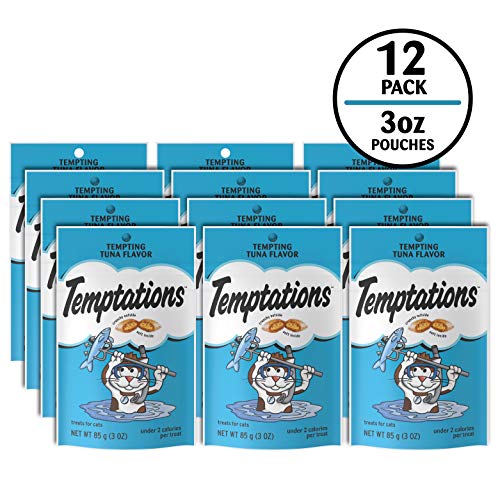 TEMPTATIONS Classic Crunchy and Soft Cat Treats Tempting Tuna Fla...