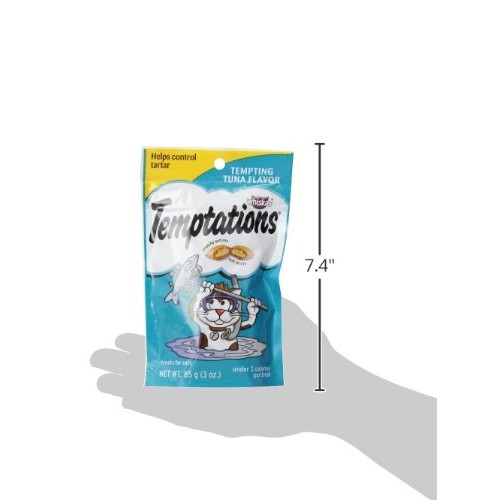 TEMPTATIONS Classic Crunchy and Soft Cat Treats Tempting Tuna Fla...