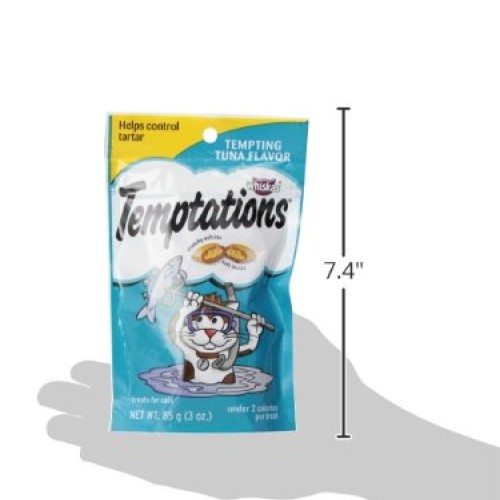 TEMPTATIONS Classic Crunchy and Soft Cat Treats Tempting Tuna Fla...