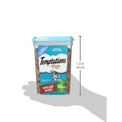 TEMPTATIONS Classic Crunchy and Soft Cat Treats Tempting Tuna Fla...