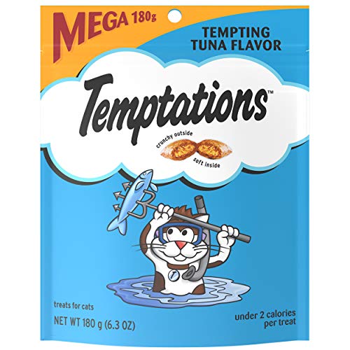 TEMPTATIONS Classic Crunchy and Soft Cat Treats Tempting Tuna Fla...