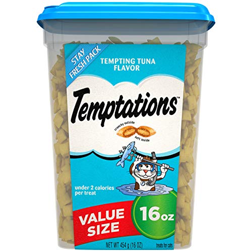 TEMPTATIONS Classic Crunchy and Soft Cat Treats Tempting Tuna Fla...