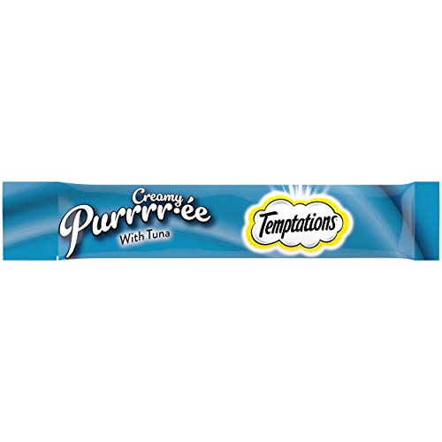 TEMPTATIONS Creamy Purrrr-ée with Tuna Cat Treats, 44 12g Pouches