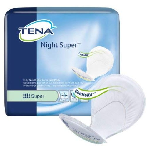 Bladder Control Pad TENA Night Super 27 Inch Length Heavy Absorbe...