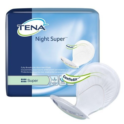 Tena Bladder Control Pads-Absorbency Night Super Color Green - Ca...