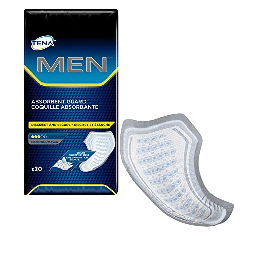 TENA Incontinence Guards for Men, Moderate Absorbency, 20 Count