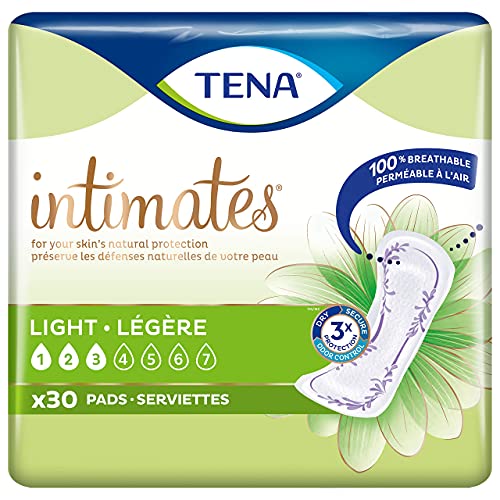 Tena Incontinence Ultra Thin Pads for Women, Light, Regular, 30 c...