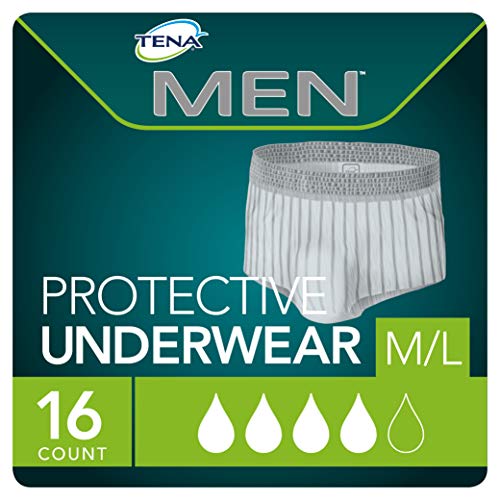 Tena Incontinence Underwear for Men, Protective, Medium/Large, 16...