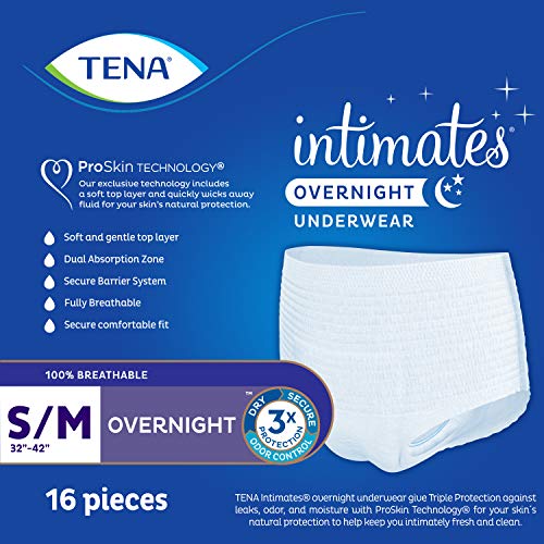 Tena Intimates Incontinence Overnight Underwear for Women, Size S...
