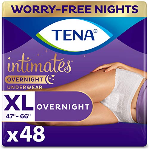 Tena Intimates Incontinence Overnight Underwear for Women, Size E...