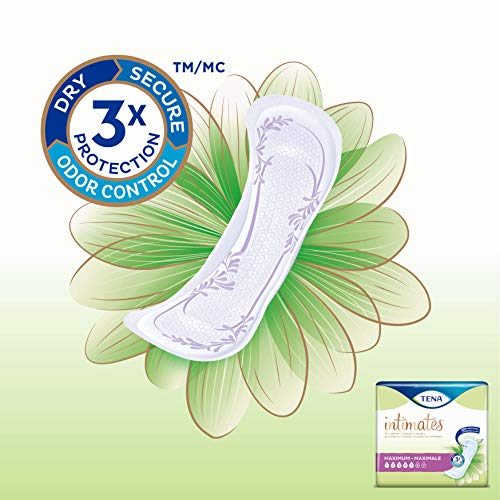 TENA Intimates Maximum Female Incontinent Pad Regular Length 13 ...