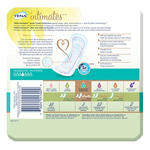 Tena Intimates Moderate Regular Incontinence Pad For Women, 20 Count