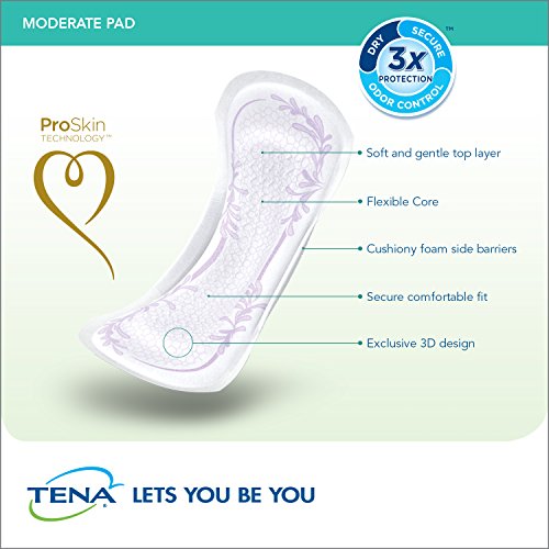 Tena Intimates Moderate Regular Incontinence Pad For Women, 20 Count