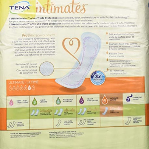 TENA Intimates Ultimate Female Incontinent Pad Regular Length 16...