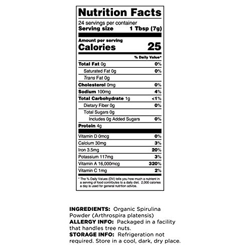 Terrasoul Superfoods Spirulina Powder Organic, 24 Ounces