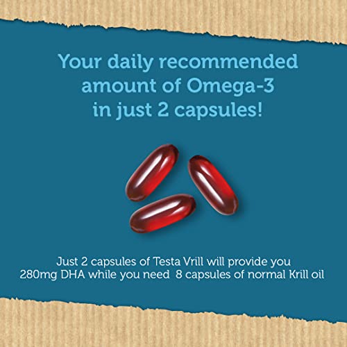 Vegan Omega 3 Krill Supplement – DHA, EPA, Astaxanthin + Phosphol...