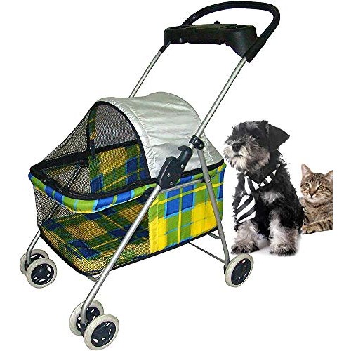 Tffnew, Dog Stroller Pet Stroller Cat Strollers 4 Wheels Doggie C...